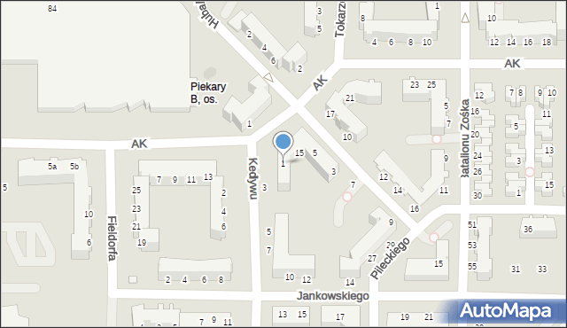 Legnica, Kedywu, 1, mapa Legnicy