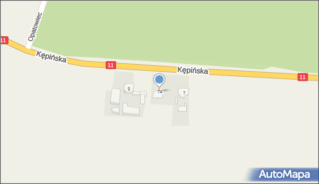 Łęka Opatowska, Kępińska, 7A, mapa Łęka Opatowska