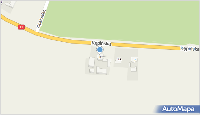 Łęka Opatowska, Kępińska, 9, mapa Łęka Opatowska