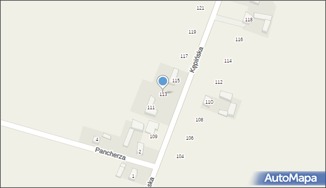 Myjomice, Kępińska, 113, mapa Myjomice