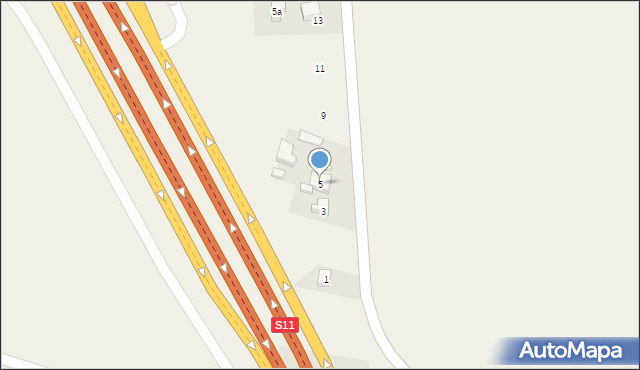 Myjomice, Kępińska, 5, mapa Myjomice