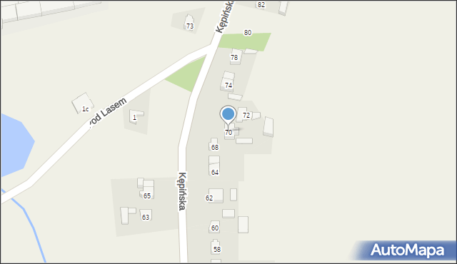 Myjomice, Kępińska, 70, mapa Myjomice
