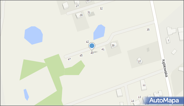 Nowa Wieś Lęborska, Kębłowska, 43, mapa Nowa Wieś Lęborska