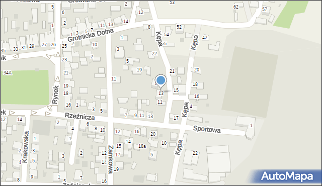 Nowy Korczyn, Kępa, 13, mapa Nowy Korczyn