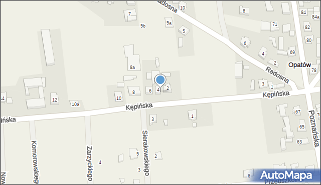 Opatów, Kępińska, 4a, mapa Opatów