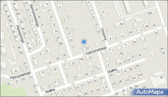 Ostróda, Kętrzyńskiego Wojciecha, 14, mapa Ostróda