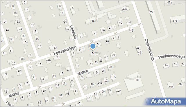 Ostróda, Kętrzyńskiego Wojciecha, 5a, mapa Ostróda