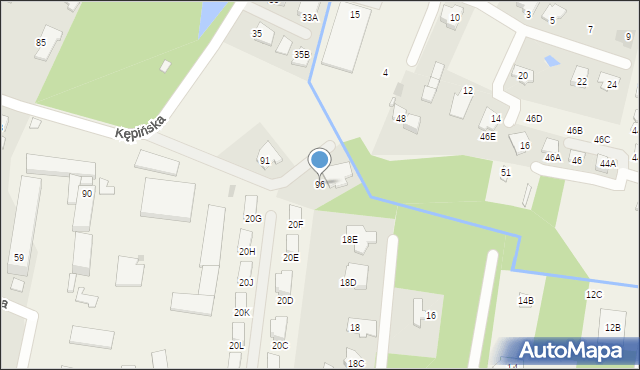 Otrębusy, Kępińska, 96, mapa Otrębusy