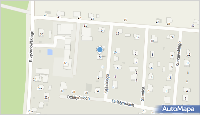 Pakość, Kęsickiego Wojciecha, ks., 5, mapa Pakość