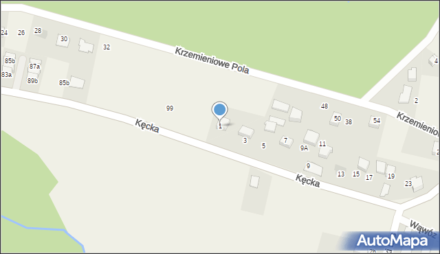 Pisarzowice, Kęcka, 1, mapa Pisarzowice