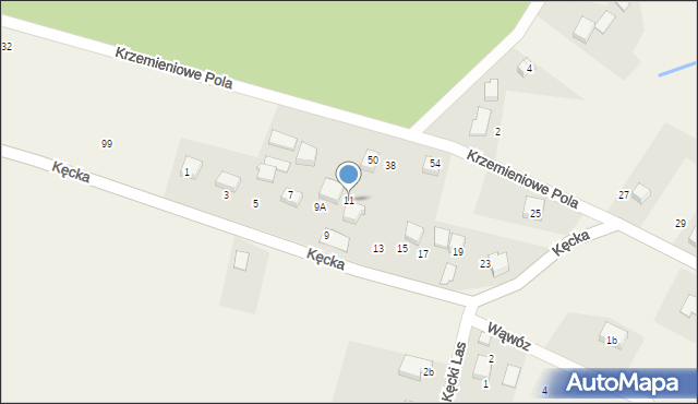 Pisarzowice, Kęcka, 11, mapa Pisarzowice