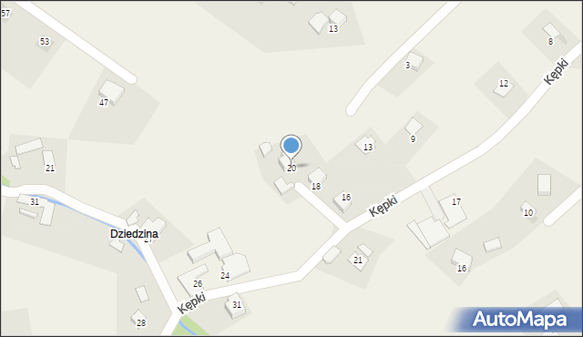 Pogórze, Kępki, 20, mapa Pogórze