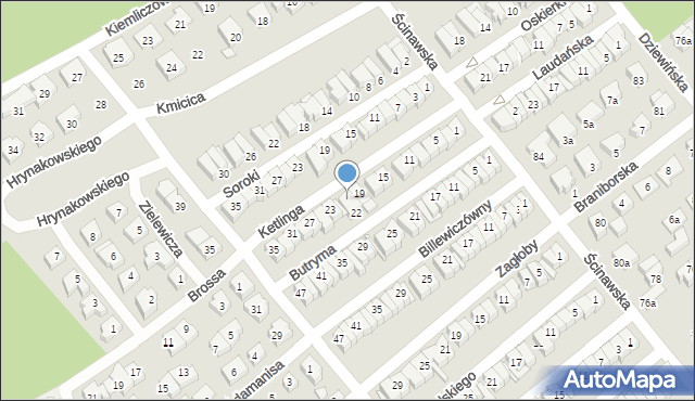 Poznań, Ketlinga, 21, mapa Poznania