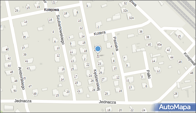 Puławy, Kędzierskiej Haliny, 21, mapa Puław