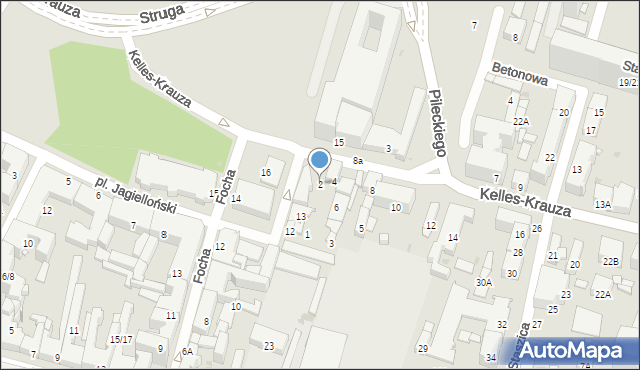 Radom, Kelles-Krauza Kazimierza, 2, mapa Radomia