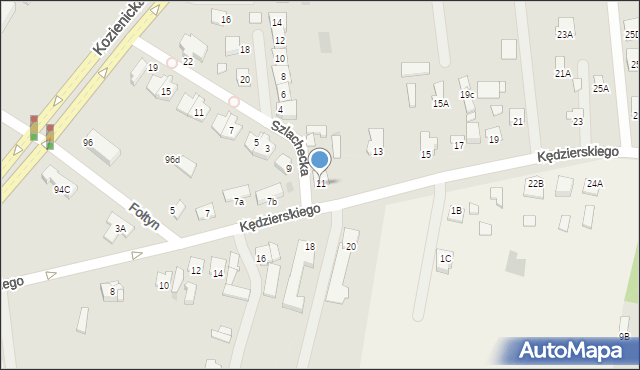 Radom, Kędzierskiego Apoloniusza, 11, mapa Radomia