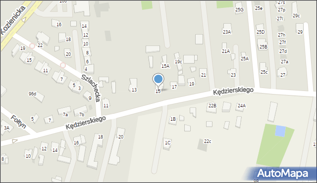 Radom, Kędzierskiego Apoloniusza, 15, mapa Radomia