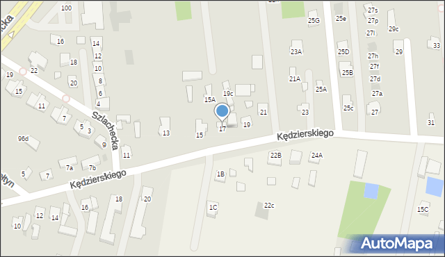 Radom, Kędzierskiego Apoloniusza, 17, mapa Radomia