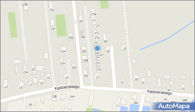 Radom, Kędzierskiego Apoloniusza, 27g, mapa Radomia