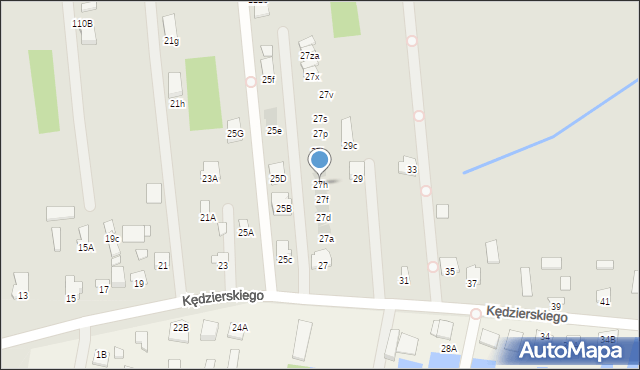 Radom, Kędzierskiego Apoloniusza, 27h, mapa Radomia