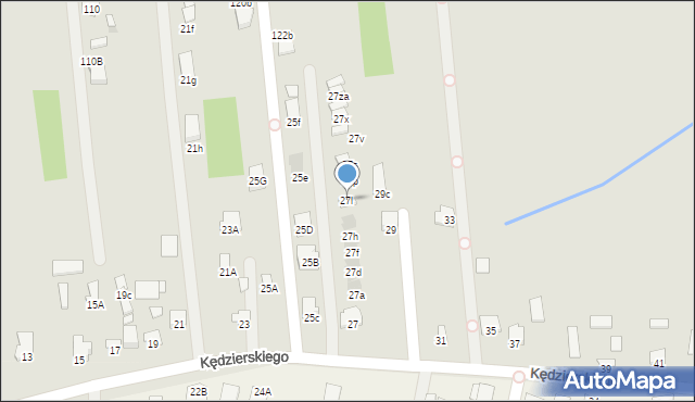 Radom, Kędzierskiego Apoloniusza, 27l, mapa Radomia