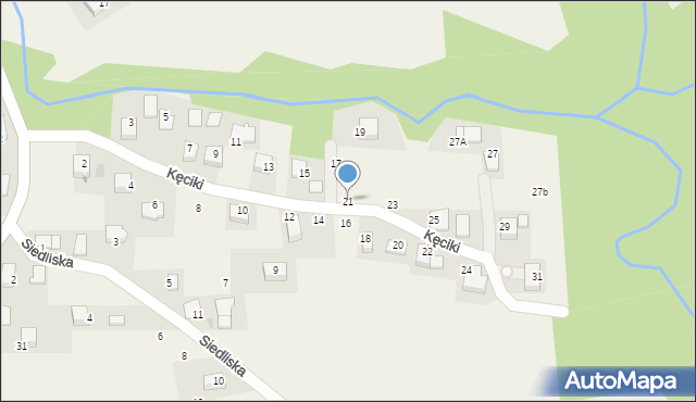 Radziszów, Kęciki, 21, mapa Radziszów