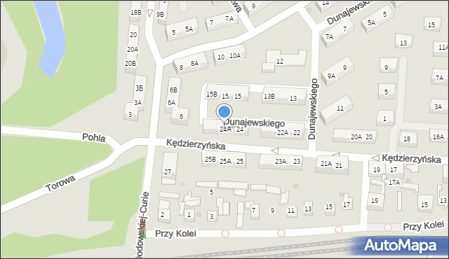 Ruda Śląska, Kędzierzyńska, 24A, mapa Rudy Śląskiej