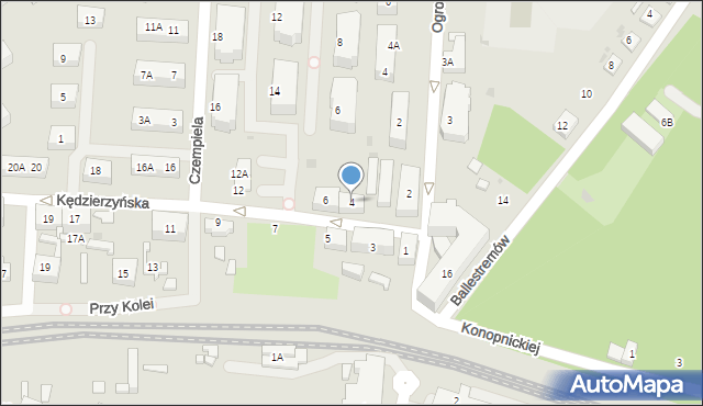 Ruda Śląska, Kędzierzyńska, 4, mapa Rudy Śląskiej