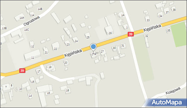 Rychtal, Kępińska, 27A, mapa Rychtal