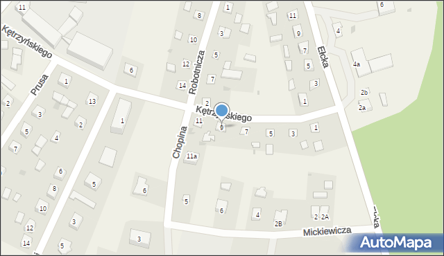 Stare Juchy, Kętrzyńskiego Wojciecha, 9, mapa Stare Juchy