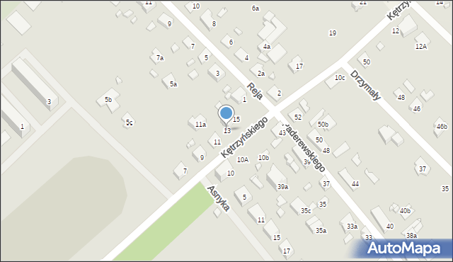 Szczytno, Kętrzyńskiego Wojciecha, 13, mapa Szczytno