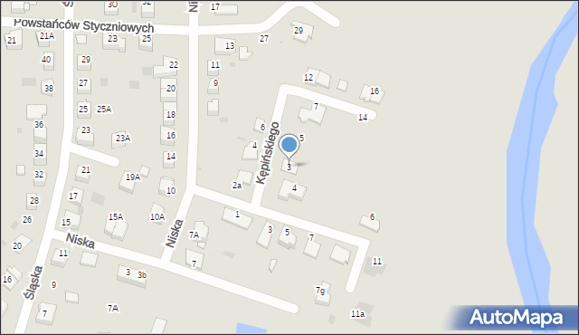 Tarnów, Kępińskiego Antoniego, prof., 3, mapa Tarnów