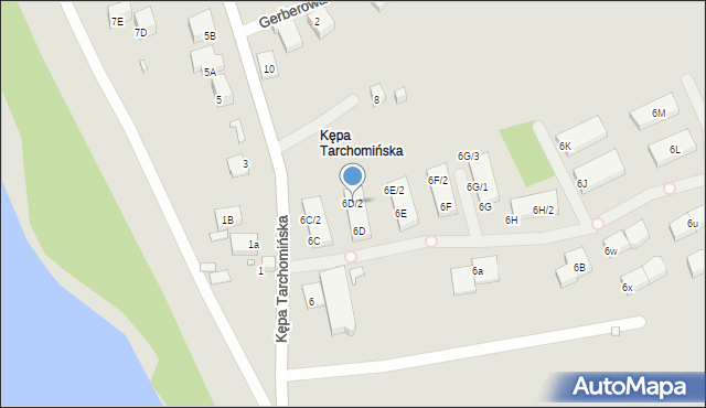 Warszawa, Kępa Tarchomińska, 6D/2, mapa Warszawy