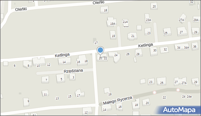 Warszawa, Ketlinga, 20, mapa Warszawy