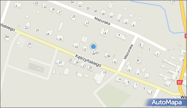 Wielbark, Kętrzyńskiego Wojciecha, 10, mapa Wielbark