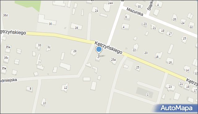 Wielbark, Kętrzyńskiego Wojciecha, 27, mapa Wielbark