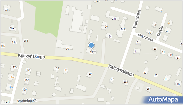 Wielbark, Kętrzyńskiego Wojciecha, 28, mapa Wielbark