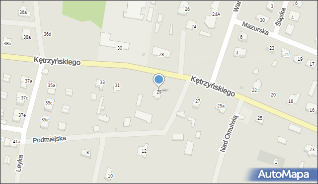 Wielbark, Kętrzyńskiego Wojciecha, 29, mapa Wielbark