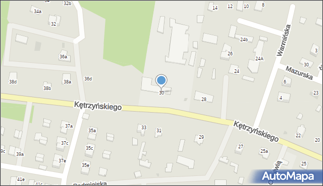 Wielbark, Kętrzyńskiego Wojciecha, 30, mapa Wielbark