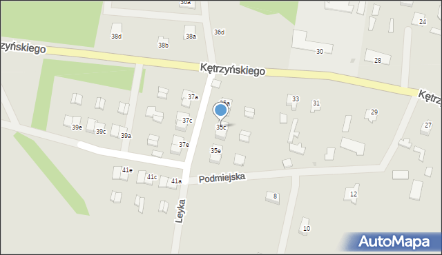 Wielbark, Kętrzyńskiego Wojciecha, 35c, mapa Wielbark