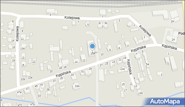 Wieruszów, Kępińska, 10a, mapa Wieruszów