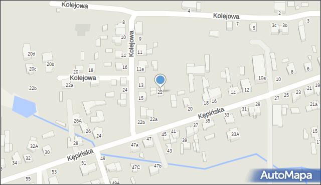 Wieruszów, Kępińska, 22, mapa Wieruszów