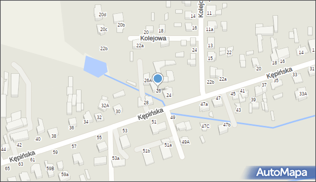 Wieruszów, Kępińska, 26, mapa Wieruszów