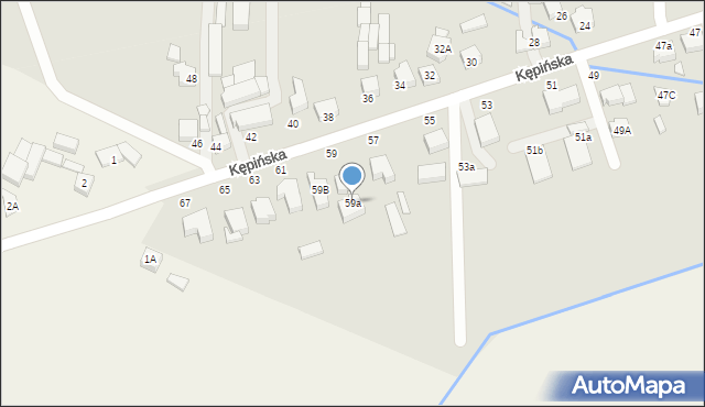 Wieruszów, Kępińska, 59a, mapa Wieruszów