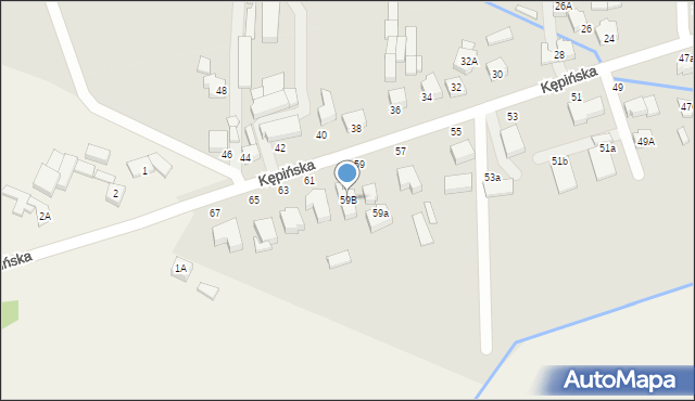 Wieruszów, Kępińska, 59B, mapa Wieruszów