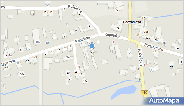Wieruszów, Kępińska, 5A, mapa Wieruszów