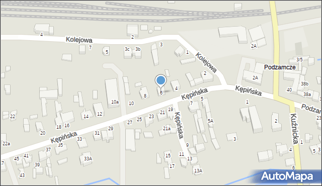 Wieruszów, Kępińska, 6, mapa Wieruszów