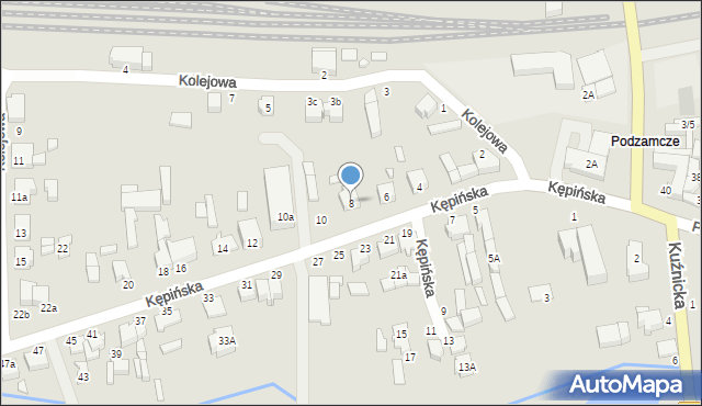 Wieruszów, Kępińska, 8, mapa Wieruszów