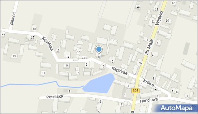 Wijewo, Kępińska, 8, mapa Wijewo