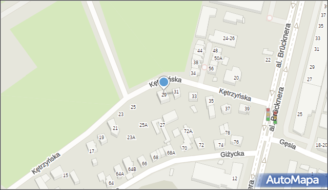 Wrocław, Kętrzyńska, 29, mapa Wrocławia